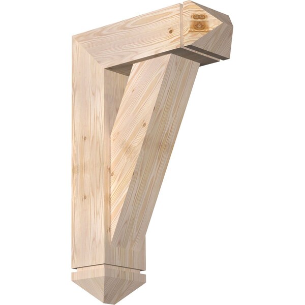 Ekena Millwork Traditional Arts and Crafts Smooth Bracket w/ Offset Brace, Douglas Fir, 7 1/2"W x 22"D x 34"H BKT0806X22X34TRA03SDF - main